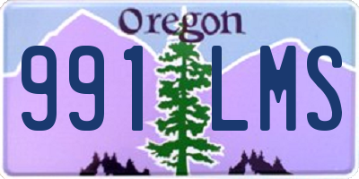 OR license plate 991LMS