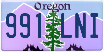 OR license plate 991LNI