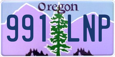 OR license plate 991LNP