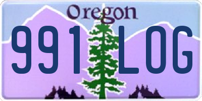 OR license plate 991LOG