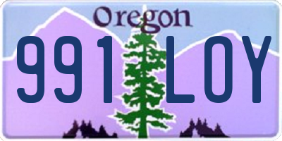 OR license plate 991LOY