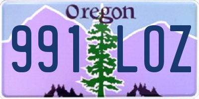 OR license plate 991LOZ