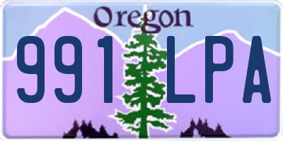 OR license plate 991LPA