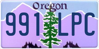 OR license plate 991LPC