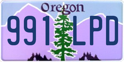 OR license plate 991LPD