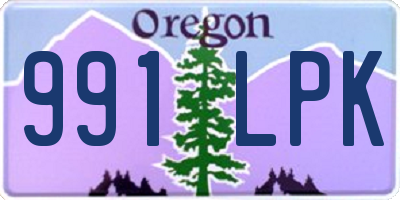 OR license plate 991LPK