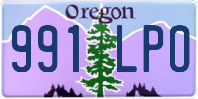 OR license plate 991LPO