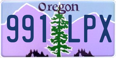 OR license plate 991LPX