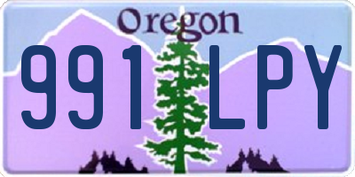 OR license plate 991LPY