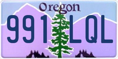 OR license plate 991LQL