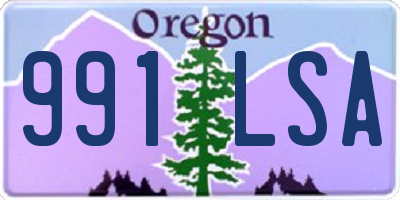 OR license plate 991LSA