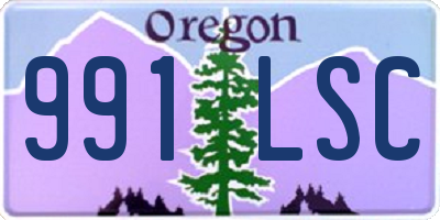 OR license plate 991LSC