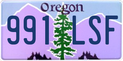 OR license plate 991LSF