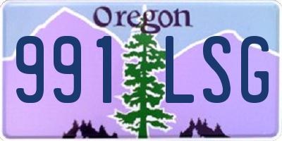 OR license plate 991LSG