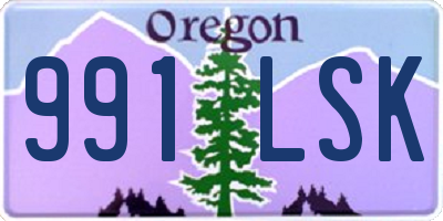 OR license plate 991LSK