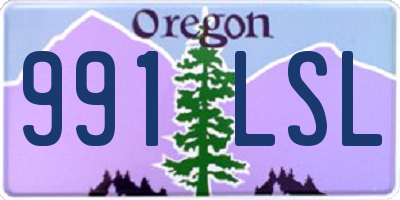 OR license plate 991LSL