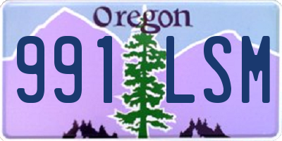 OR license plate 991LSM