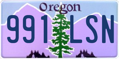 OR license plate 991LSN