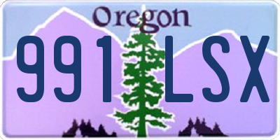 OR license plate 991LSX