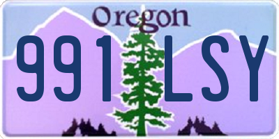 OR license plate 991LSY