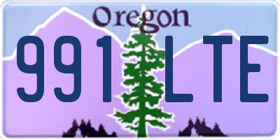 OR license plate 991LTE