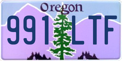 OR license plate 991LTF