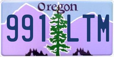 OR license plate 991LTM