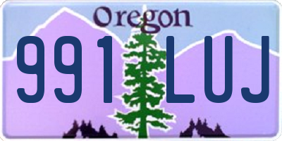 OR license plate 991LUJ