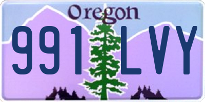 OR license plate 991LVY