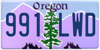 OR license plate 991LWD