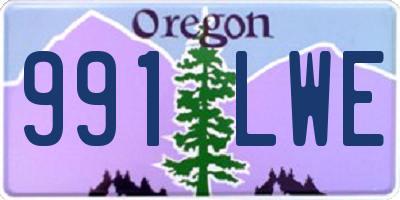 OR license plate 991LWE