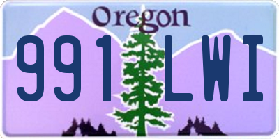 OR license plate 991LWI