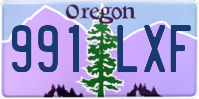 OR license plate 991LXF