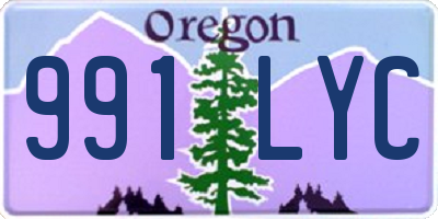 OR license plate 991LYC