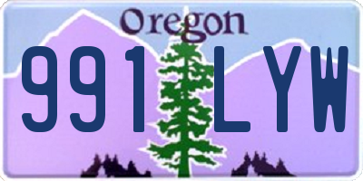 OR license plate 991LYW