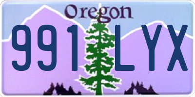 OR license plate 991LYX