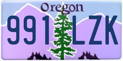 OR license plate 991LZK