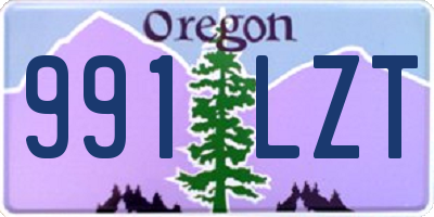 OR license plate 991LZT