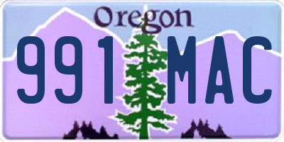 OR license plate 991MAC