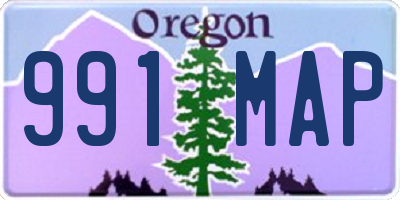 OR license plate 991MAP