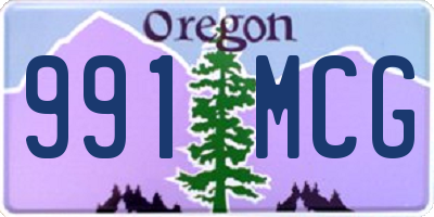 OR license plate 991MCG