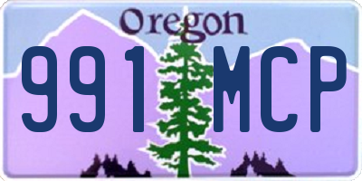 OR license plate 991MCP