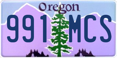 OR license plate 991MCS