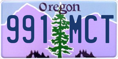 OR license plate 991MCT