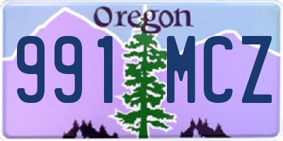 OR license plate 991MCZ