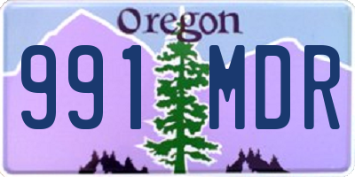 OR license plate 991MDR