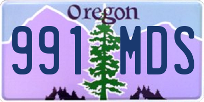 OR license plate 991MDS