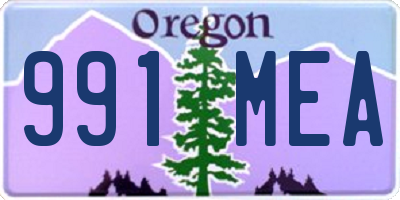 OR license plate 991MEA