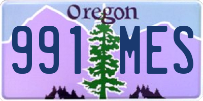 OR license plate 991MES