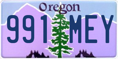 OR license plate 991MEY